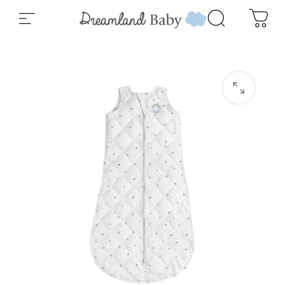 👶 Dream Weighted Sleep Sack Gray Star Small 0-6M Unisex Boy Girl